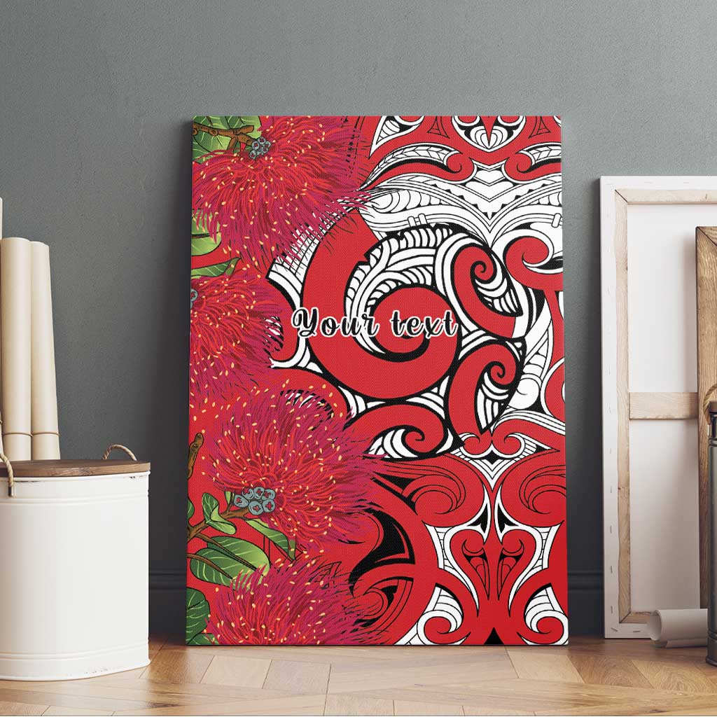 Personalised New Zealand Koru Pohutukawa Canvas Wall Art Meri Kirihimete Aroha for Christmas - Aussie Hoodie