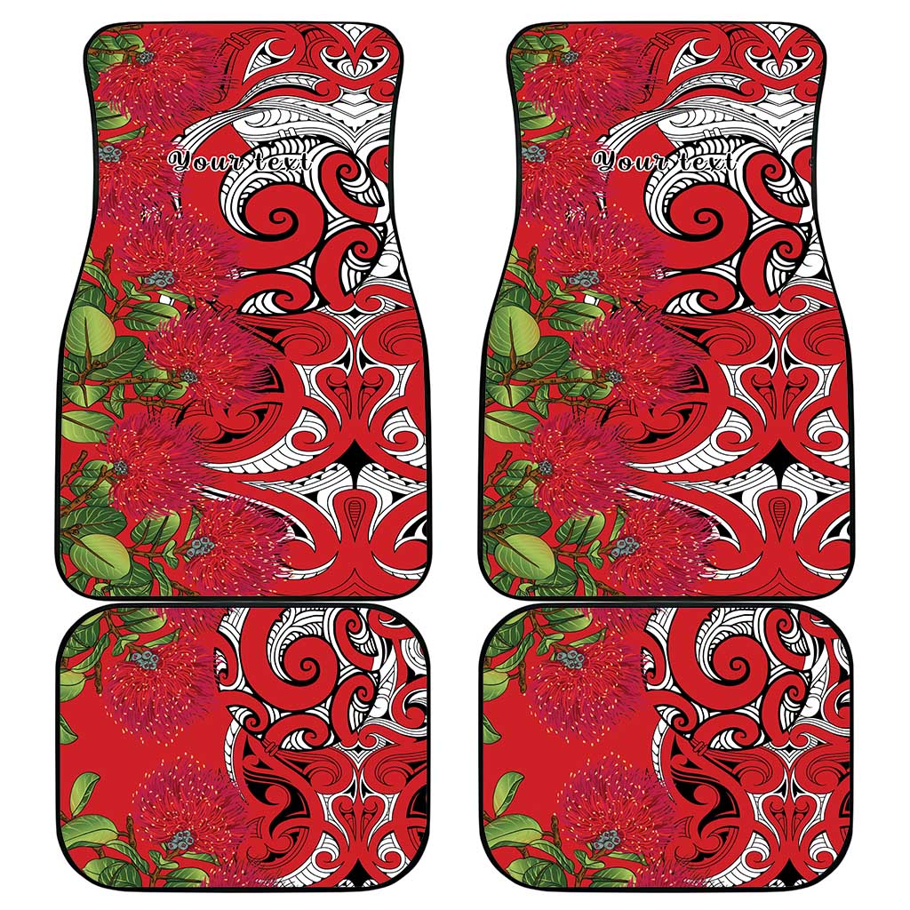 Personalised New Zealand Koru Pohutukawa Car Mats Meri Kirihimete Aroha for Christmas - Aussie Hoodie