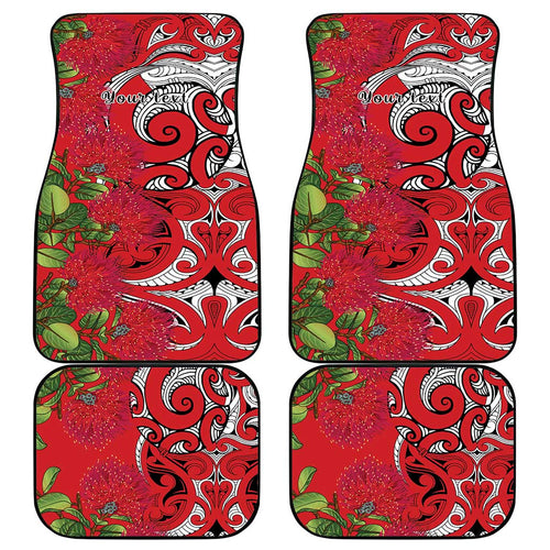 Personalised New Zealand Koru Pohutukawa Car Mats Meri Kirihimete Aroha for Christmas - Aussie Hoodie