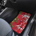 Personalised New Zealand Koru Pohutukawa Car Mats Meri Kirihimete Aroha for Christmas - Aussie Hoodie