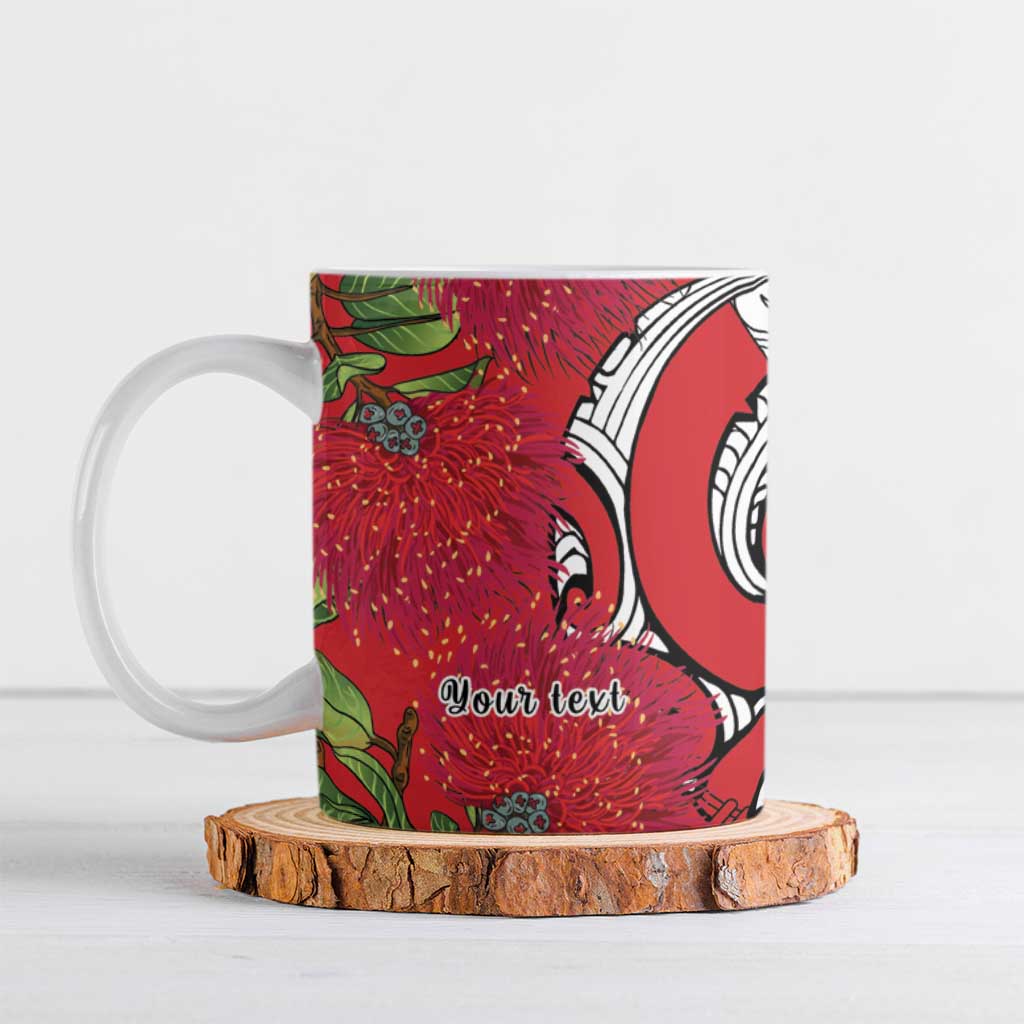 Personalised New Zealand Koru Pohutukawa Ceramic Mug Meri Kirihimete Aroha for Christmas - Aussie Hoodie