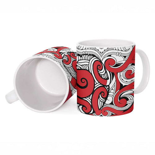 Personalised New Zealand Koru Pohutukawa Ceramic Mug Meri Kirihimete Aroha for Christmas - Aussie Hoodie