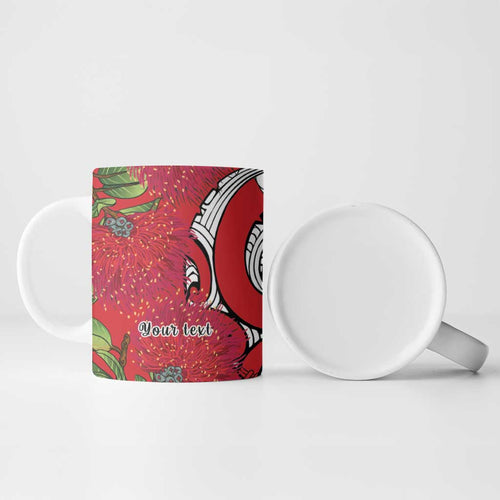 Personalised New Zealand Koru Pohutukawa Ceramic Mug Meri Kirihimete Aroha for Christmas - Aussie Hoodie