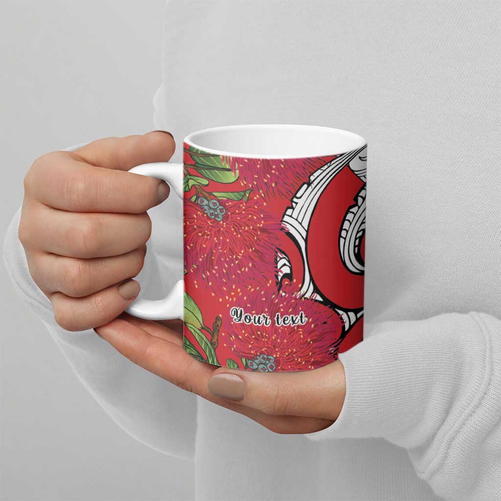 Personalised New Zealand Koru Pohutukawa Ceramic Mug Meri Kirihimete Aroha for Christmas - Aussie Hoodie