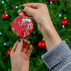 Personalised New Zealand Koru Pohutukawa Ceramic Ornament Meri Kirihimete Aroha for Christmas - Aussie Hoodie