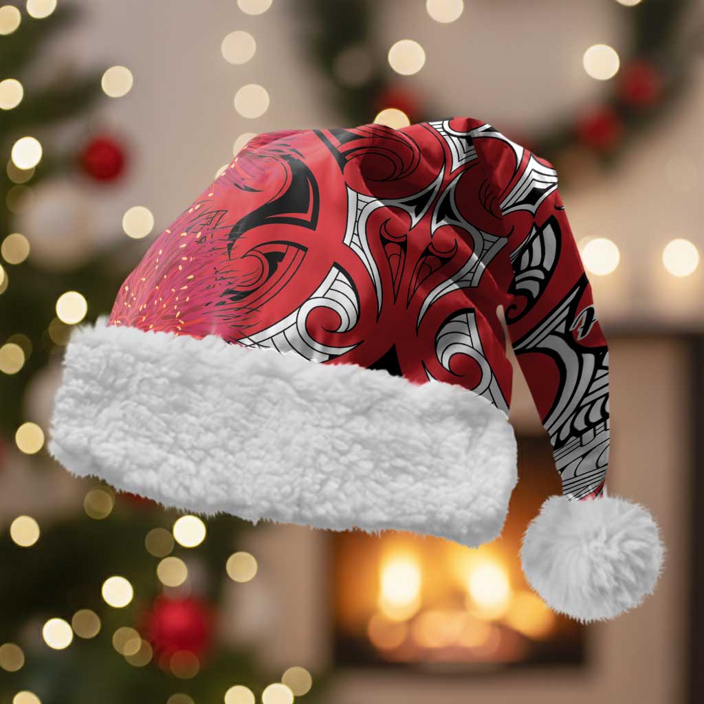 Personalised New Zealand Koru Pohutukawa Christmas Santa Hat Meri Kirihimete Aroha for Christmas - Aussie Hoodie