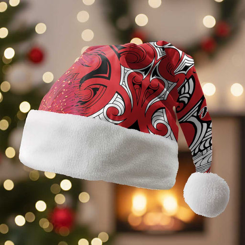 Personalised New Zealand Koru Pohutukawa Christmas Santa Hat Meri Kirihimete Aroha for Christmas - Aussie Hoodie