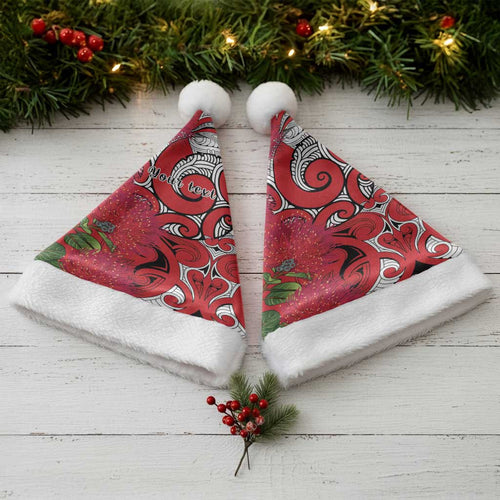 Personalised New Zealand Koru Pohutukawa Christmas Santa Hat Meri Kirihimete Aroha for Christmas - Aussie Hoodie