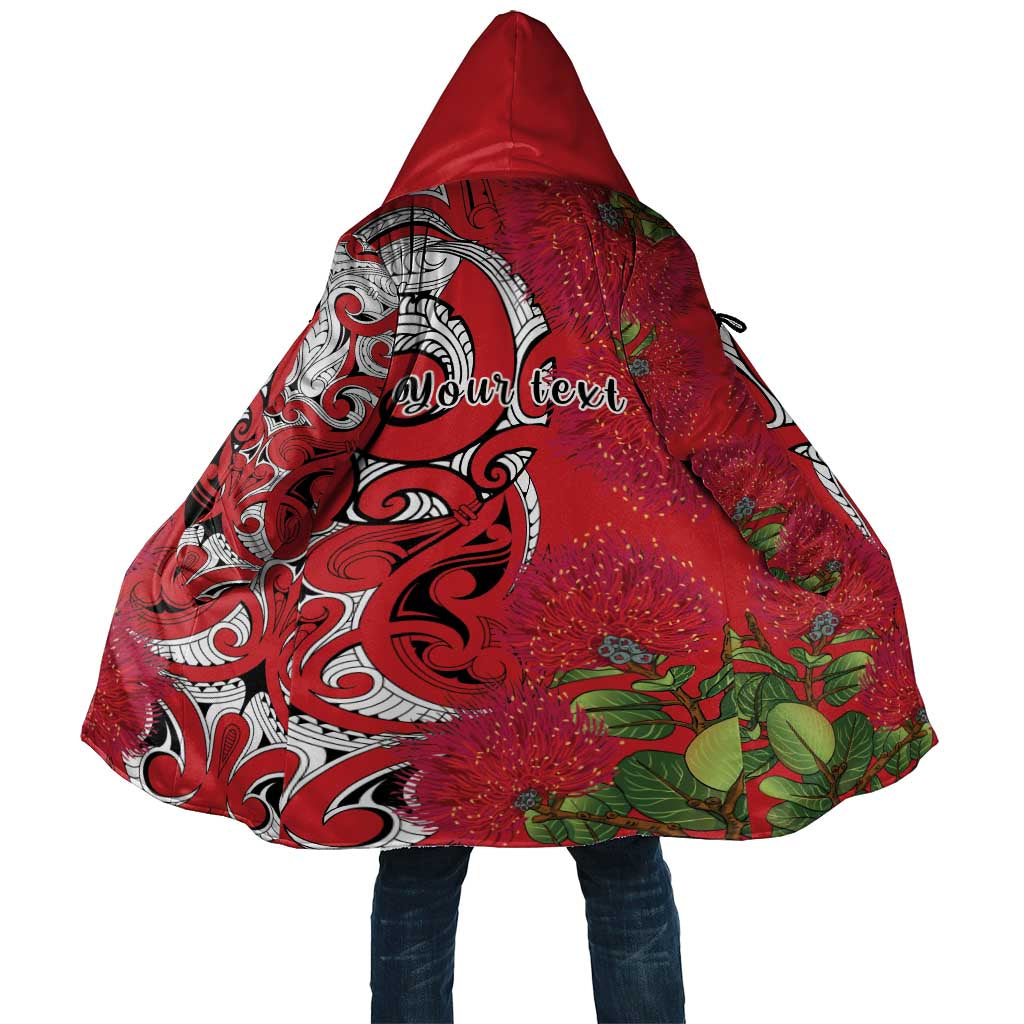 Personalised New Zealand Koru Pohutukawa Cloak Meri Kirihimete Aroha for Christmas - Aussie Hoodie