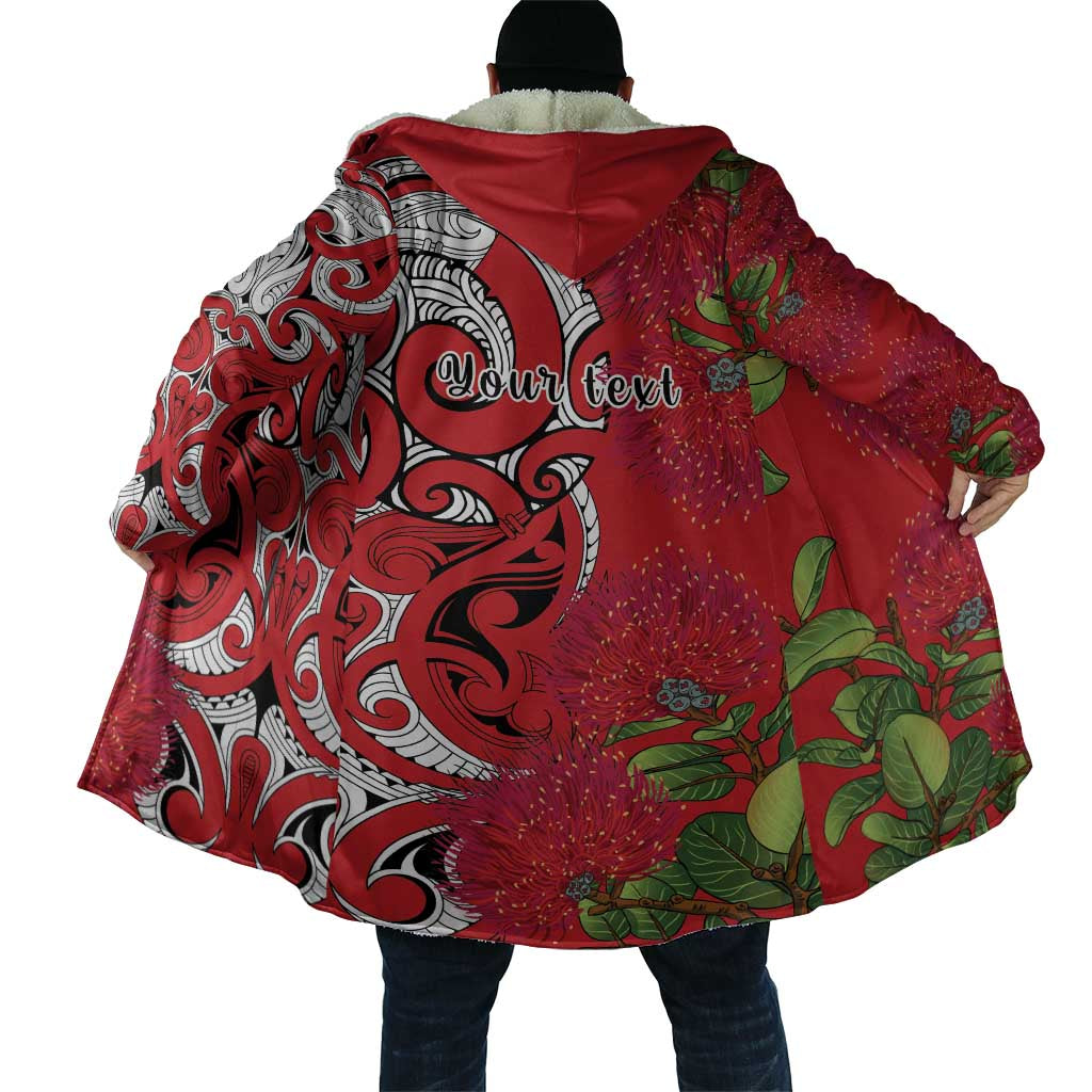Personalised New Zealand Koru Pohutukawa Cloak Meri Kirihimete Aroha for Christmas - Aussie Hoodie
