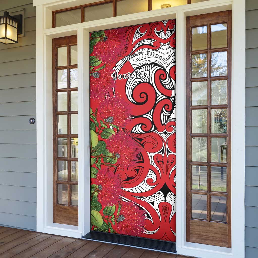 Personalised New Zealand Koru Pohutukawa Door Cover Meri Kirihimete Aroha for Christmas - Aussie Hoodie