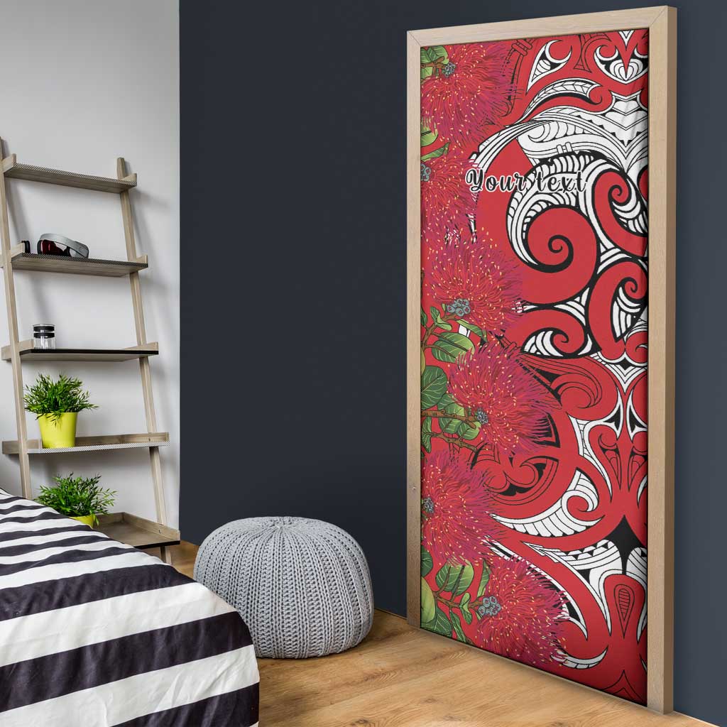 Personalised New Zealand Koru Pohutukawa Door Cover Meri Kirihimete Aroha for Christmas - Aussie Hoodie