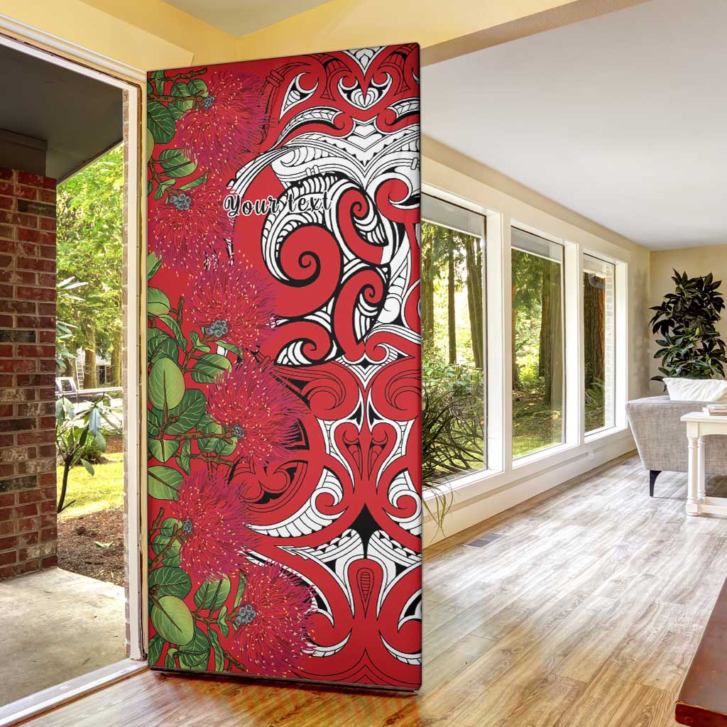Personalised New Zealand Koru Pohutukawa Door Cover Meri Kirihimete Aroha for Christmas - Aussie Hoodie