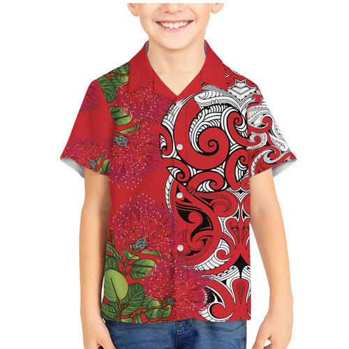 Personalised New Zealand Koru Pohutukawa Family Matching Mermaid Dress and Hawaiian Shirt Meri Kirihimete Aroha for Christmas - Aussie Hoodie