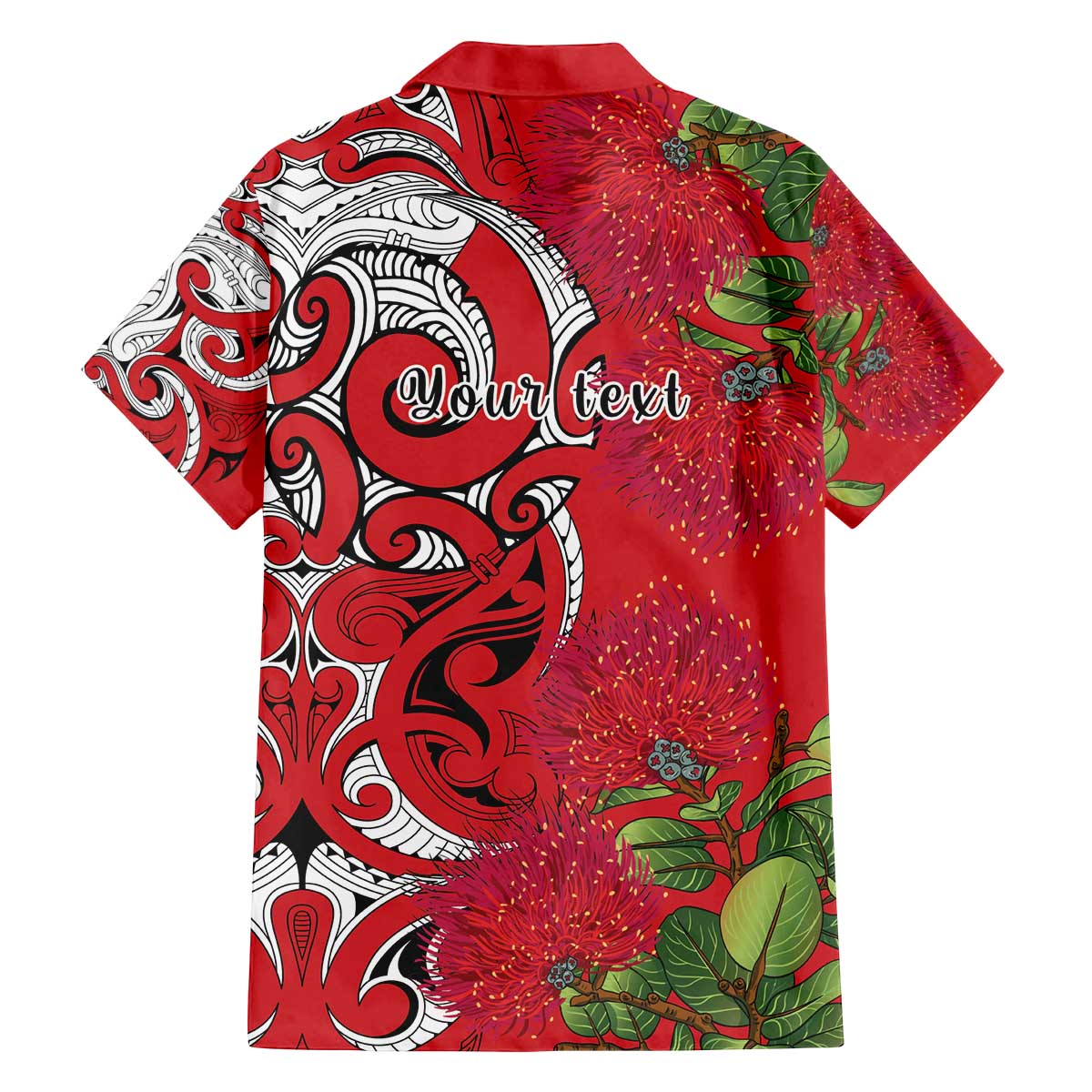 Personalised New Zealand Koru Pohutukawa Family Matching Off The Shoulder Long Sleeve Dress and Hawaiian Shirt Meri Kirihimete Aroha for Christmas - Aussie Hoodie