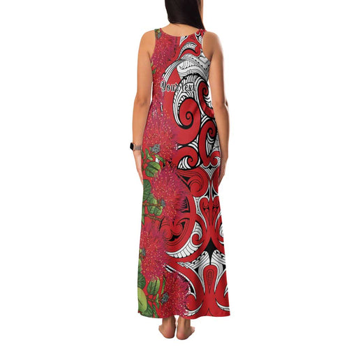 Personalised New Zealand Koru Pohutukawa Family Matching Tank Maxi Dress and Hawaiian Shirt Meri Kirihimete Aroha for Christmas - Aussie Hoodie