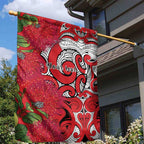 Personalised New Zealand Koru Pohutukawa Garden Flag Meri Kirihimete Aroha for Christmas - Aussie Hoodie