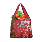 Personalised New Zealand Koru Pohutukawa Grocery Bag Meri Kirihimete Aroha for Christmas - Aussie Hoodie