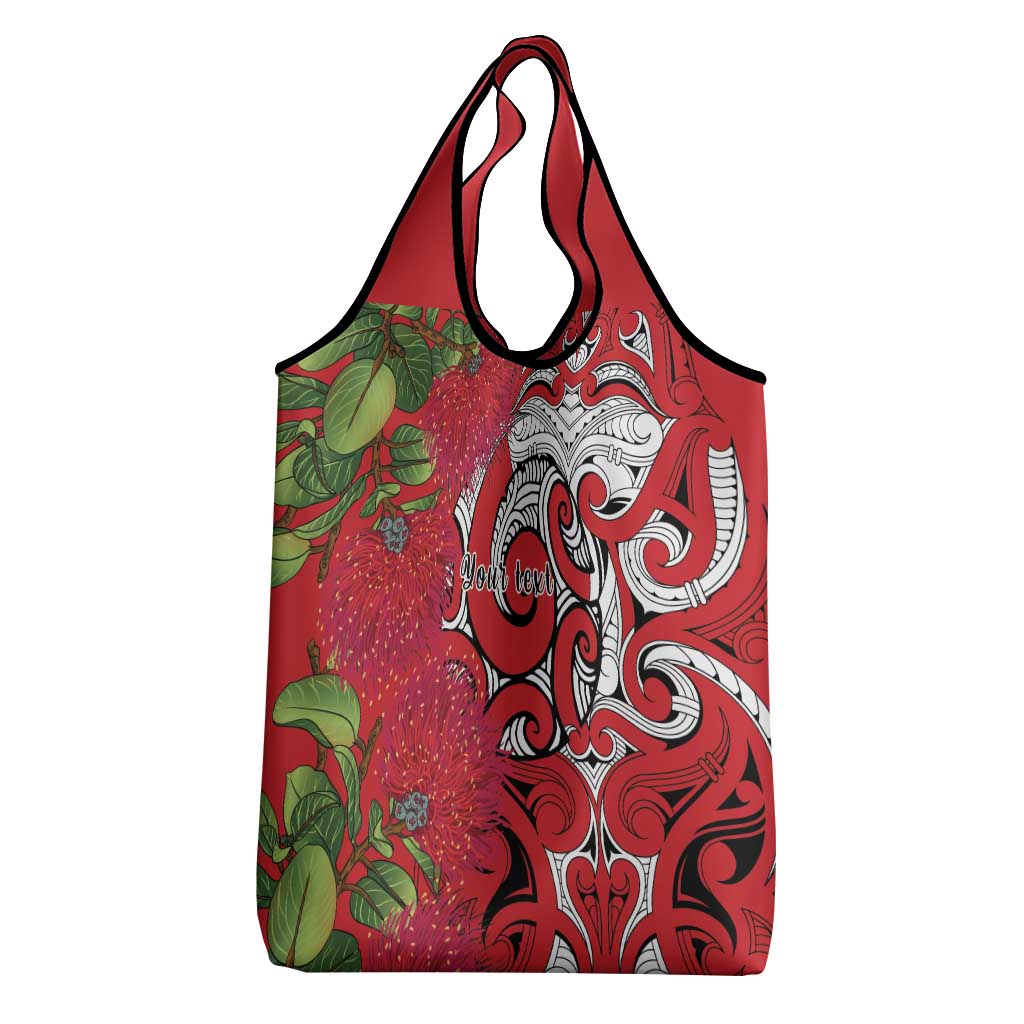 Personalised New Zealand Koru Pohutukawa Grocery Bag Meri Kirihimete Aroha for Christmas - Aussie Hoodie