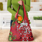 Personalised New Zealand Koru Pohutukawa Grocery Bag Meri Kirihimete Aroha for Christmas - Aussie Hoodie