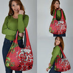 Personalised New Zealand Koru Pohutukawa Grocery Bag Meri Kirihimete Aroha for Christmas - Aussie Hoodie