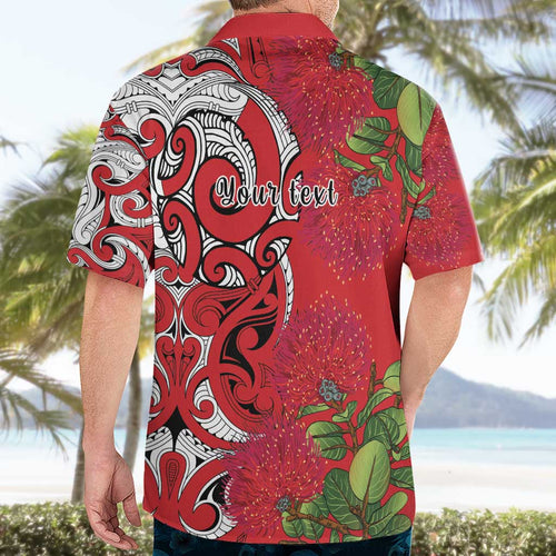 Personalised New Zealand Koru Pohutukawa Hawaiian Shirt Meri Kirihimete Aroha for Christmas - Aussie Hoodie