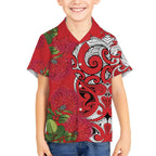 Personalised New Zealand Koru Pohutukawa Hawaiian Shirt Meri Kirihimete Aroha for Christmas - Aussie Hoodie