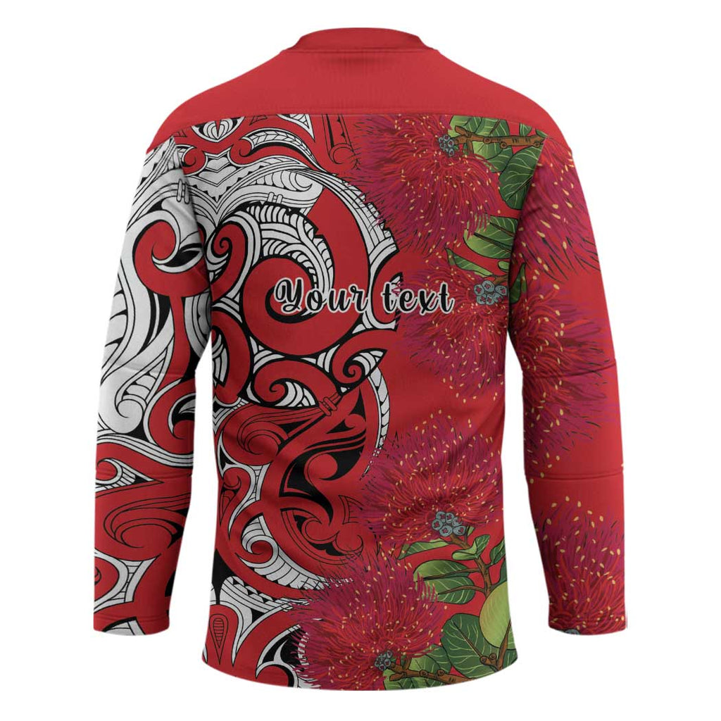 Personalised New Zealand Koru Pohutukawa Hockey Jersey Meri Kirihimete Aroha for Christmas - Aussie Hoodie