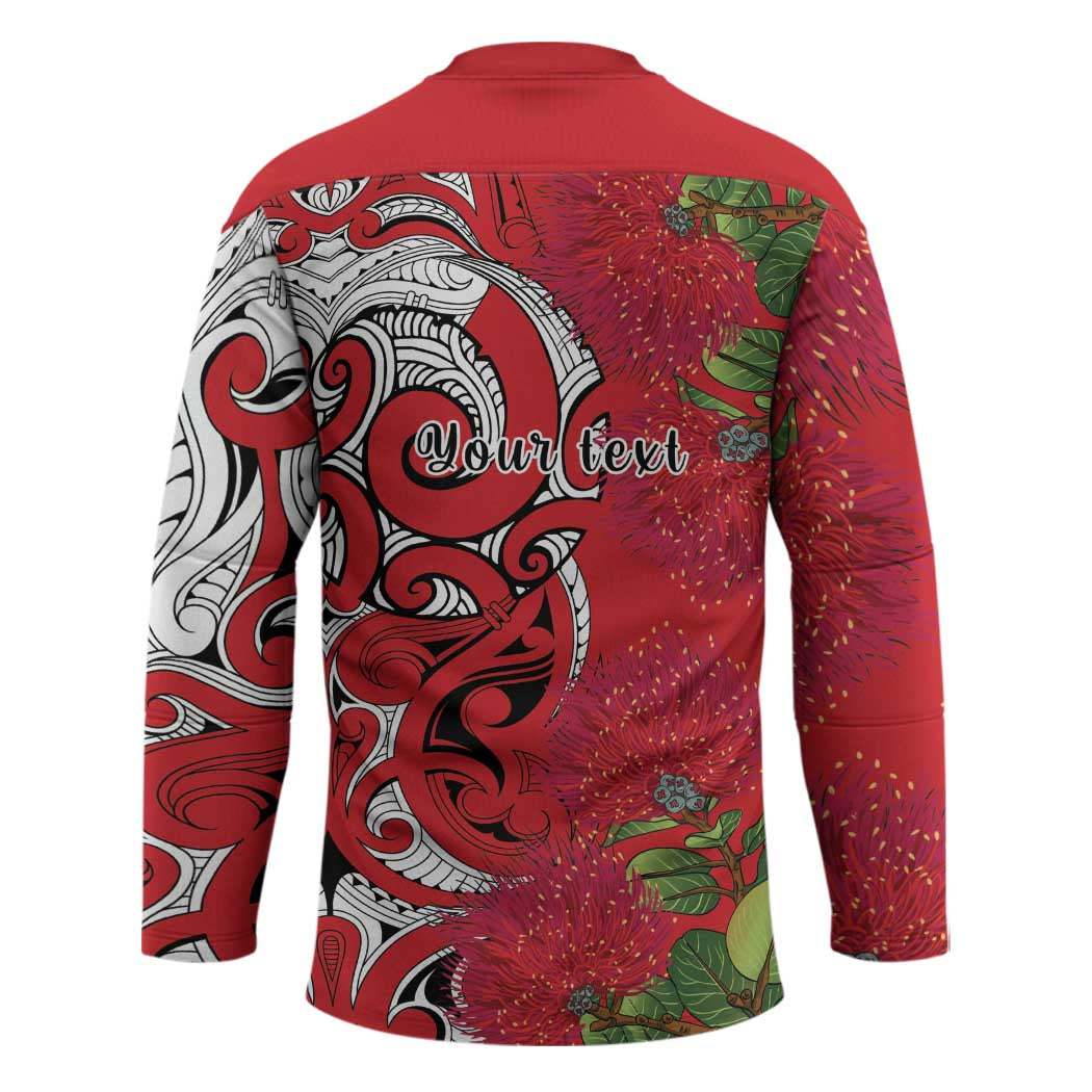 Personalised New Zealand Koru Pohutukawa Hockey Jersey Meri Kirihimete Aroha for Christmas - Aussie Hoodie