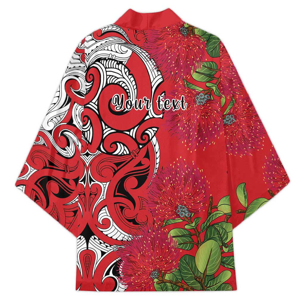 Personalised New Zealand Koru Pohutukawa Kimono Meri Kirihimete Aroha for Christmas - Aussie Hoodie