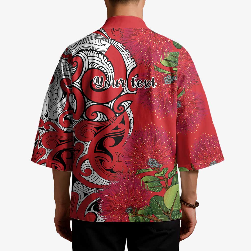 Personalised New Zealand Koru Pohutukawa Kimono Meri Kirihimete Aroha for Christmas - Aussie Hoodie