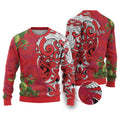 Personalised New Zealand Koru Pohutukawa Ugly Christmas Sweater Meri Kirihimete Aroha for Christmas - Aussie Hoodie