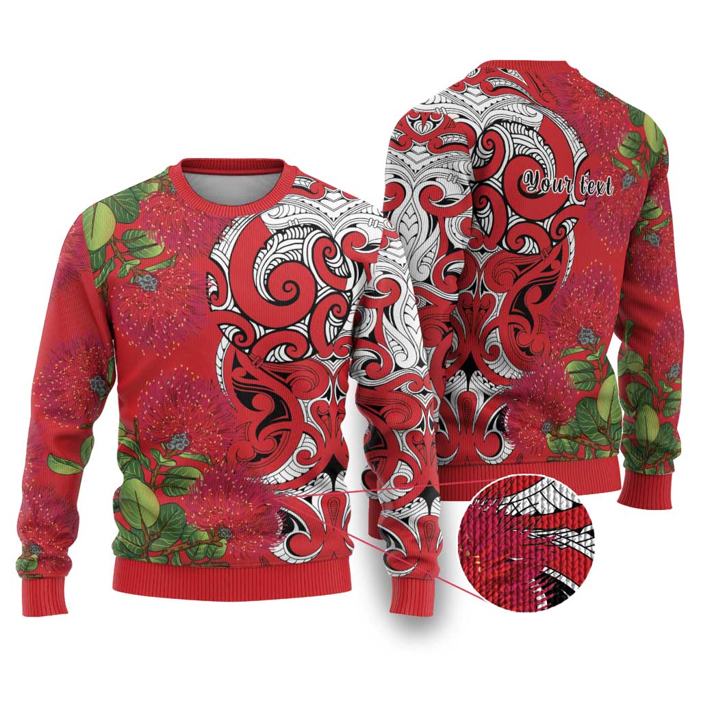 Personalised New Zealand Koru Pohutukawa Ugly Christmas Sweater Meri Kirihimete Aroha for Christmas - Aussie Hoodie