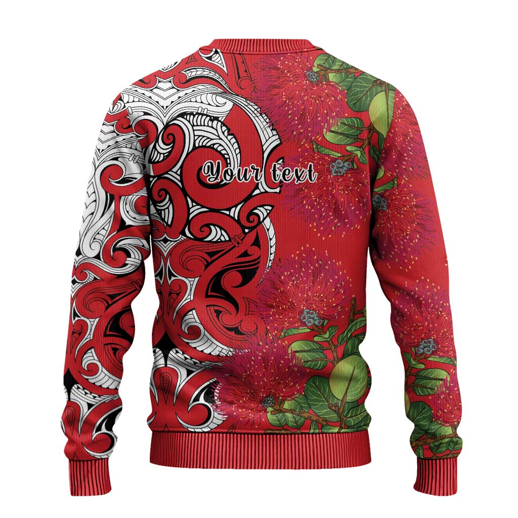 Personalised New Zealand Koru Pohutukawa Ugly Christmas Sweater Meri Kirihimete Aroha for Christmas - Aussie Hoodie
