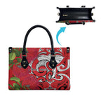 Personalised New Zealand Koru Pohutukawa Leather Bag Meri Kirihimete Aroha for Christmas - Aussie Hoodie