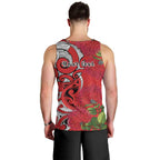 Personalised New Zealand Koru Pohutukawa Men Tank Top Meri Kirihimete Aroha for Christmas - Aussie Hoodie