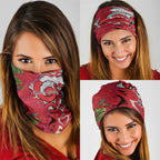 Personalised New Zealand Koru Pohutukawa Neck Gaiter Meri Kirihimete Aroha for Christmas - Aussie Hoodie