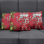 Personalised New Zealand Koru Pohutukawa Pillow Cover Meri Kirihimete Aroha for Christmas - Aussie Hoodie