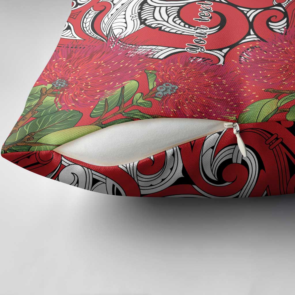 Personalised New Zealand Koru Pohutukawa Pillow Cover Meri Kirihimete Aroha for Christmas - Aussie Hoodie