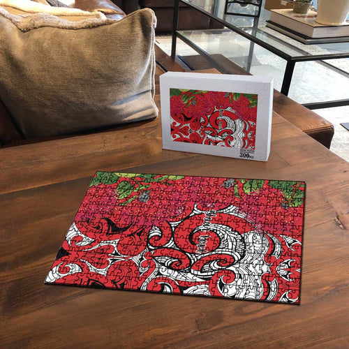Personalised New Zealand Koru Pohutukawa Puzzle Meri Kirihimete Aroha for Christmas - Aussie Hoodie