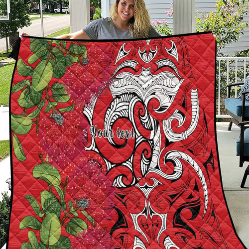 Personalised New Zealand Koru Pohutukawa Quilt Meri Kirihimete Aroha for Christmas - Aussie Hoodie