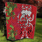 Personalised New Zealand Koru Pohutukawa Quilt Meri Kirihimete Aroha for Christmas - Aussie Hoodie
