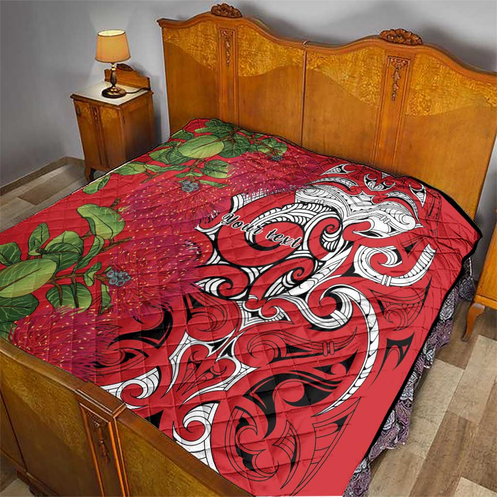 Personalised New Zealand Koru Pohutukawa Quilt Meri Kirihimete Aroha for Christmas - Aussie Hoodie