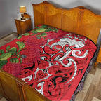 Personalised New Zealand Koru Pohutukawa Quilt Meri Kirihimete Aroha for Christmas - Aussie Hoodie