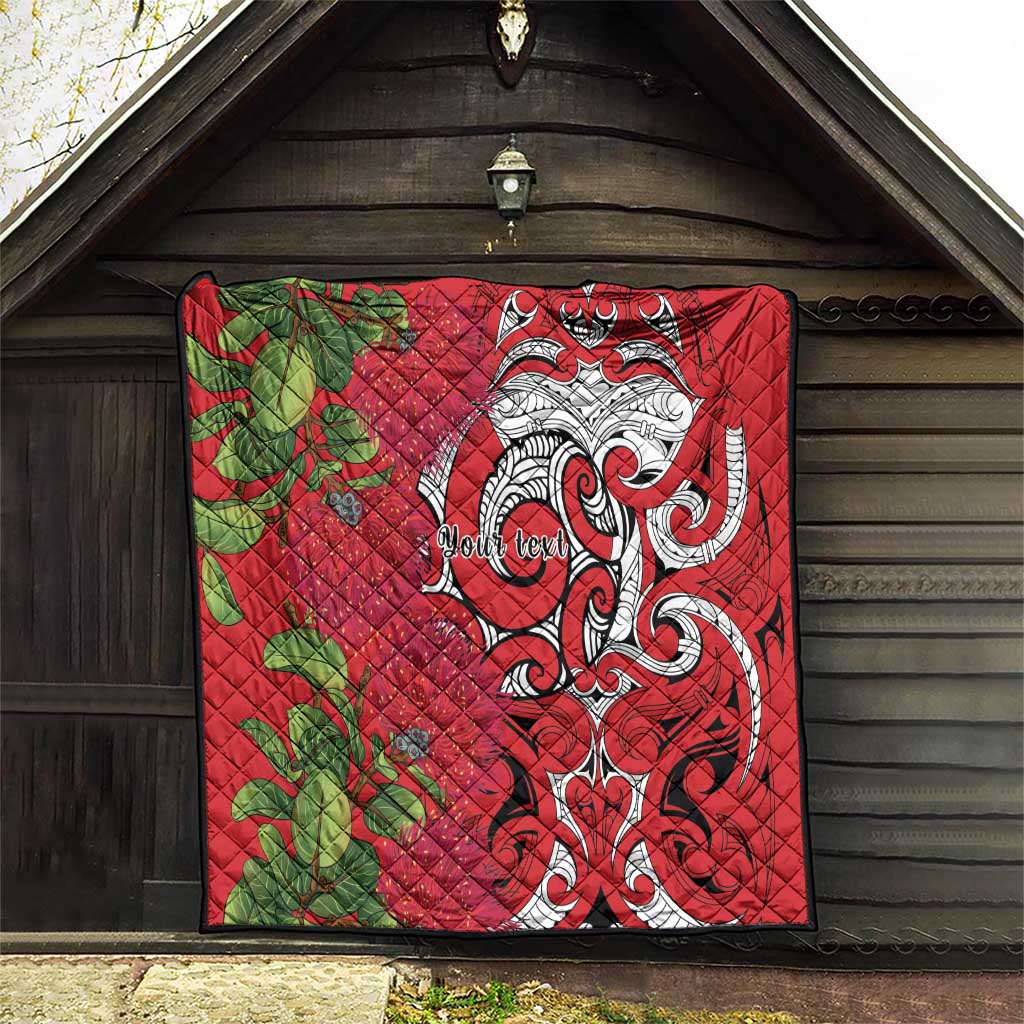 Personalised New Zealand Koru Pohutukawa Quilt Meri Kirihimete Aroha for Christmas - Aussie Hoodie