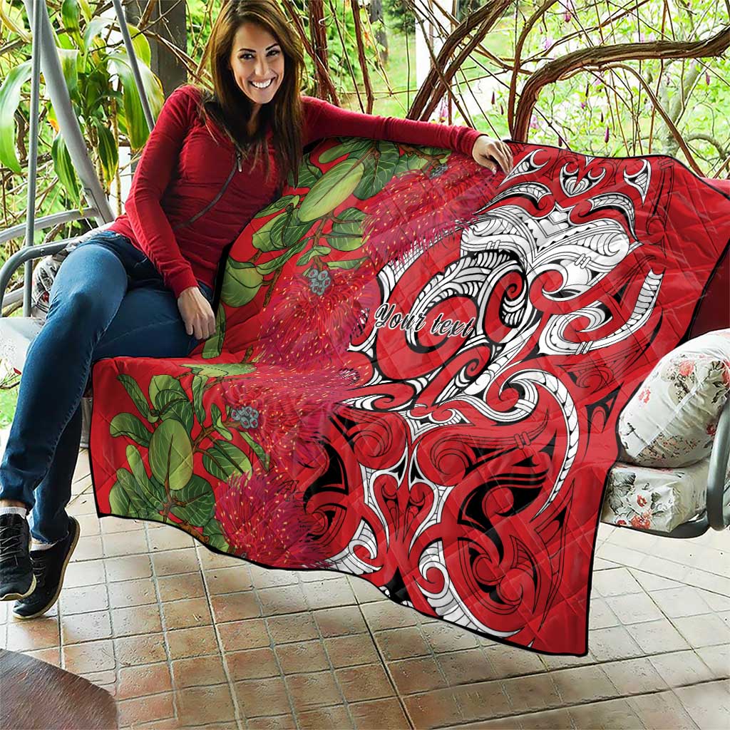 Personalised New Zealand Koru Pohutukawa Quilt Meri Kirihimete Aroha for Christmas - Aussie Hoodie