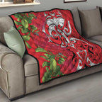 Personalised New Zealand Koru Pohutukawa Quilt Meri Kirihimete Aroha for Christmas - Aussie Hoodie