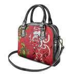 Personalised New Zealand Koru Pohutukawa Shoulder Handbag Meri Kirihimete Aroha for Christmas - Aussie Hoodie