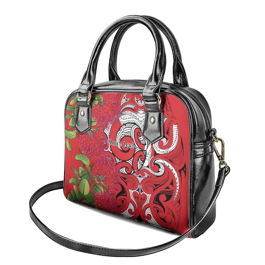 Personalised New Zealand Koru Pohutukawa Shoulder Handbag Meri Kirihimete Aroha for Christmas - Aussie Hoodie