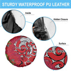 Personalised New Zealand Koru Pohutukawa Spare Tire Cover Meri Kirihimete Aroha for Christmas - Aussie Hoodie